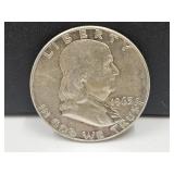 1963 D Silver Franklin Half Dollar Coin