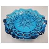 LE Smith Blue Moon & Stars 6 Sided Ashtray- Damage