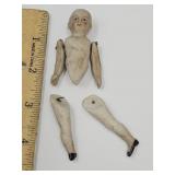 Ceramic Doll, Complete Unmarked
