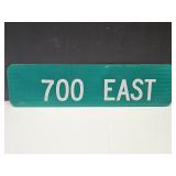 Metal 700 EAST Sign 30 x 8"