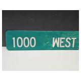 Metal 1000 WEST Sign 30 x 8"