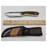 Western Titanium Fixed Blade Knife w Sheath