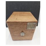 VTG Wooden Box 8 x 9x 9" H