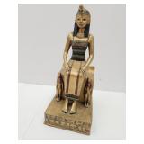 Queen Cleopatra  on Throne of Egypt 12"h Resin