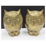 2 Heavy Brass Owls! 6" high