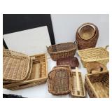 Large Lot of  Basket Decor