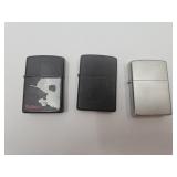 3 ZIPPO Lighters  Marlboro +