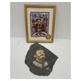 Emmet Kelly Signed Lithograph- E Kelly & Slate Art