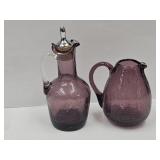 Amethyst Creamer & Cruet