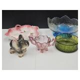 VTG Glass Lot, Amethyst, Elephant, Japan +