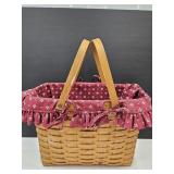 Longaberger Basket with Fabric 16" Wide