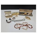 Vintage Costume Jewelry Lot & Shells