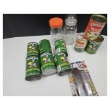 Empty Donald Duck & Popeye Tin Cans W Hershey +