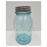 #13 Blue Ball Jar w Zinc Lid