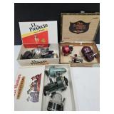 Cigar Boxes with Fishing Reels See Names