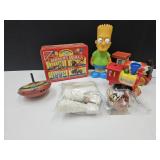 VTG Toys, Trains, Circus Tin, Bart Simpson +