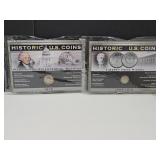 1910 V Nickel & 1976 Bicentennial Quarter Coins