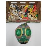 VTG Halloween Masks, Cowboys, Indians & Toys