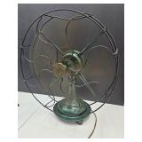 Robbins Art Deco Fan W Cast Iron Base Front 16" W