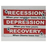 Obama Metal Sign 12 x 18"