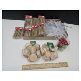 Lot Christmas Decor, Ice Sickles, Ornaments, Bells