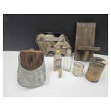 Primitive Heart Molds, ADV Bottles & Scoop