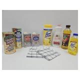 Lot of Cleaning Supplies-Lysol Wipes, Brasso, +