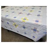 Nice VIntage Quilt 70" x 78"-Some Wear, Spot