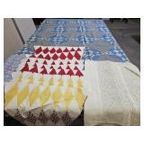 Nice Quilt Top 86" x 74", Quilt Squares, Linen,+