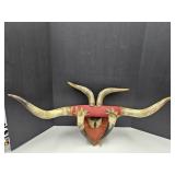 Mounted Bull Horns  36" Long See Pictures