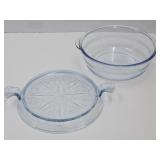 Fire King Blue Philbe Bowl 8"  with Trivot Plate