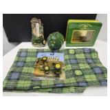 John Deere Piggy Bank w Money, Tractors, Thermomer