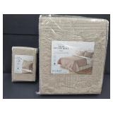 New Full/Queen Solid Cotton Quilt & Sham