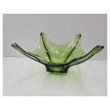 Le Smith 4 Finger Green Glass Bowl