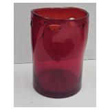 Art Glass 8 Inch Red Vase