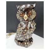 MCM Large 16 1/2" high  Ceramic Owl Light