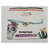 14k Gold Plated Butterfly Charm Bracelet