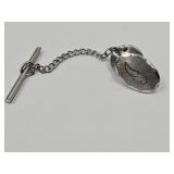 Vintage Sterling Silver  Monogram "J" Tie Tack
