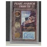 Pearl Harbor Tribute Coin Set with Stamp