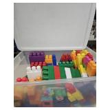66 Qt Tote Full Of Mega Blocks