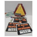 Signage & Tools; License Plate, Files, C Clamp +
