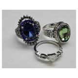 New Silver Plated Rings Sz 8