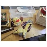 VTG Tins, Chalk Board, Plush W 34 Qt Tote +