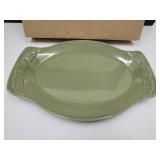 Longaberger Pottery Oval Platter w Box