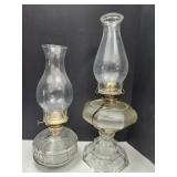 2 Oil Lamps   up to 18"h