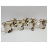 Set of 7 Wishon Harrell Mugs Muncie