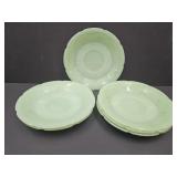 Jadite Glass Saucers 6" Fire King Anchor Hocking