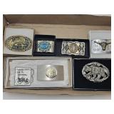 Nice Lot of Brass VTG Belt Buckles