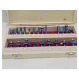 Router Bits In Wood Box