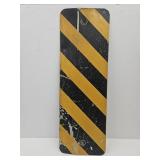 Metal CAUTION Road Sign  12 x 36"